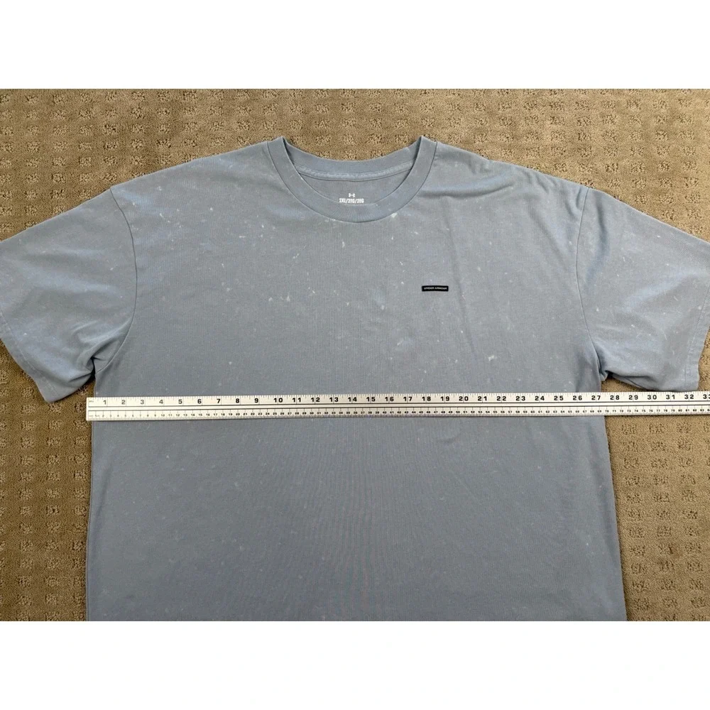 Men's Under Armour 2XL Loose T-Shirt with bleach splatter design #1105